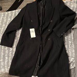 Black Double-Breasted Coat